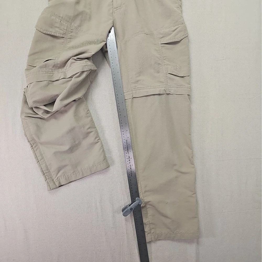 The North Face Pants Men's Medium Beige Nylon Convertible Hiking Outdoor NO BELT